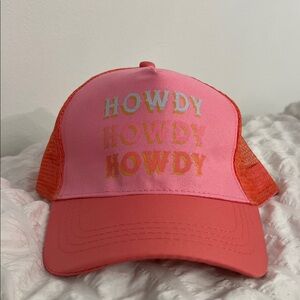 Vibrant Pink and Orange Howdy Cap never used